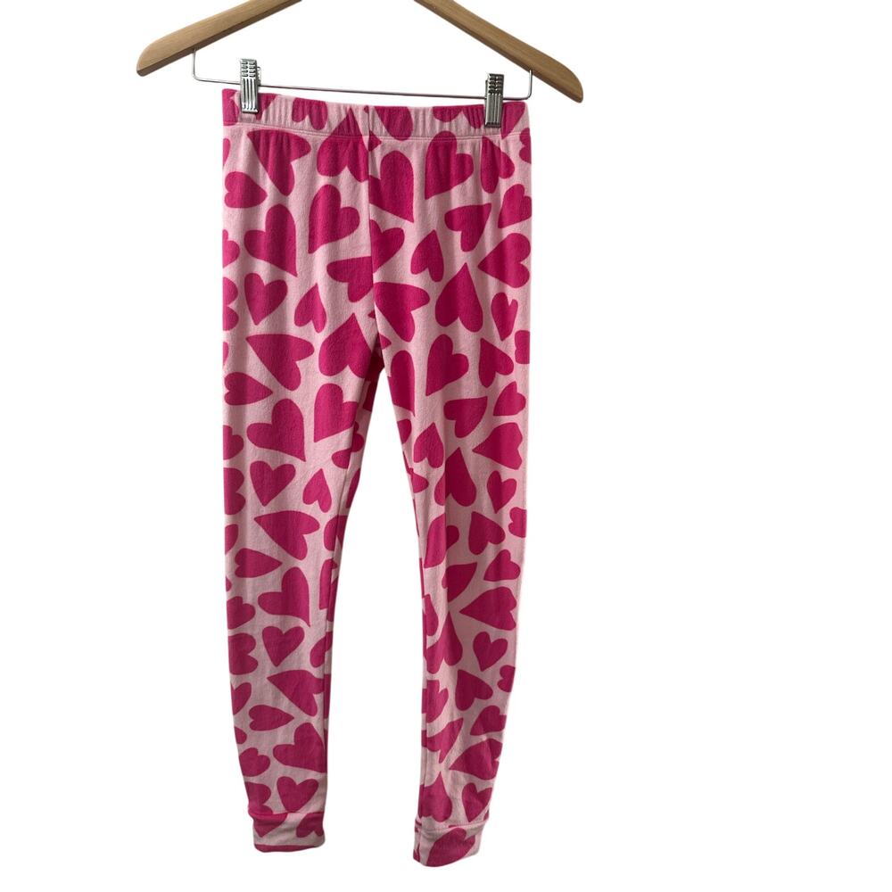 CAT & JACK Girls Pink Heart Print Leggings SIZE 14 XL Cozy Soft Warm Sleepover - Picture 1 of 5